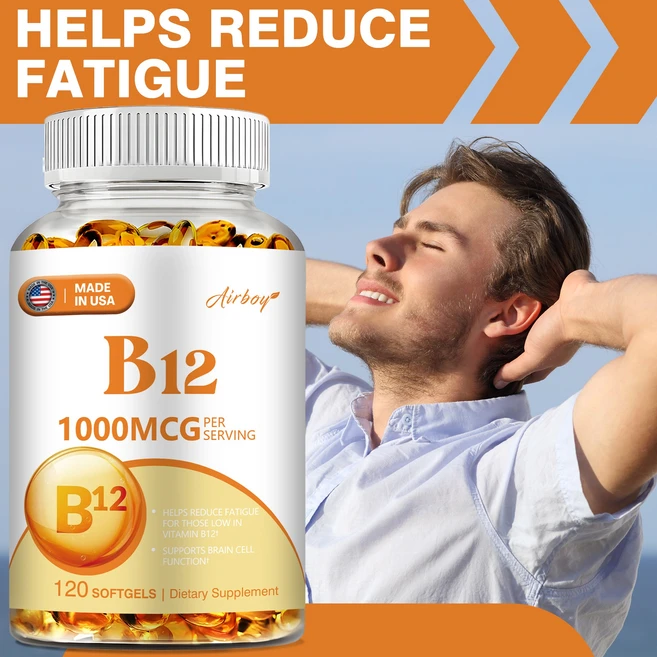 비타민 B12 캡슐 1000mcg - 신경계 건강 노화 방지 에너지 대사, 2개, 60정 - 쿠팡