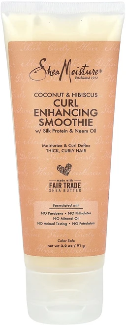 몸관리하세요 겨울입니다 SheaMoisture 코코넛 & 히비스커스 컬 인핸싱 스무디 실크 프로틴 & 님 오일 함유 91g (3.2 oz) 특별관리진행, SheaMoisture코코넛히비스커스컬인핸싱스무디실크프 - 쿠팡