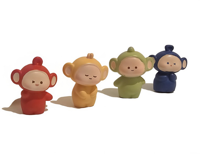 카르마포켓 텔레토비 피규어 차량용 대쉬보드 / 인테리어 소품, 1세트, 4종