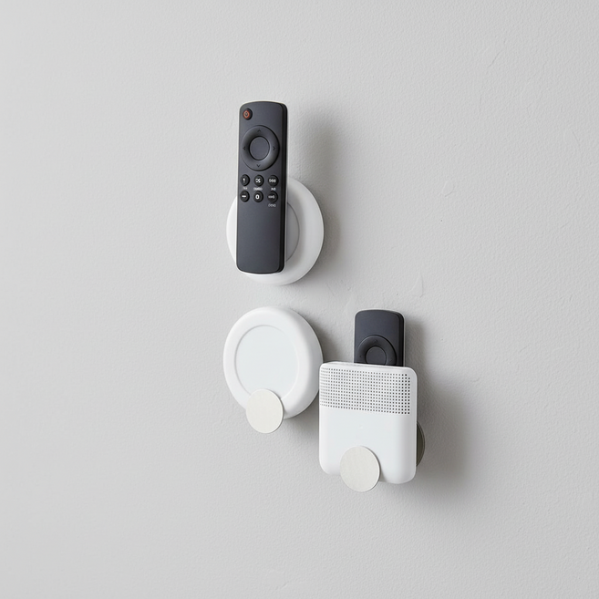 벽걸이 자석 리모컨홀더 무타공 다용도 공유기 거치대 2개입, 단품, 상세페이지 참조, 1개