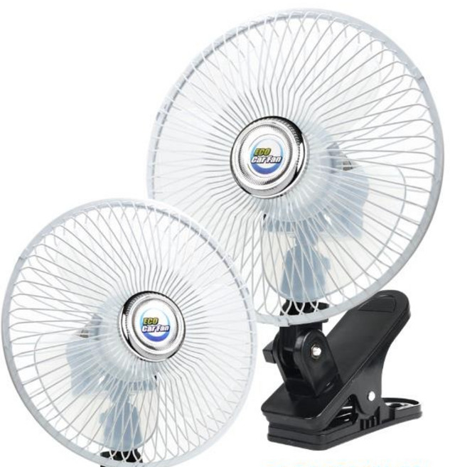 카모아 에코 클립 카팬(집게 피스) 8인치 차량용 선풍기, 8인치12V, 혼합색상