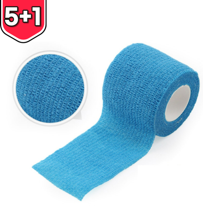수호 자가점착 밴드 코바 손가락 테이프 압박붕대 탄력붕대 손목 테이핑, [5+1]스카이