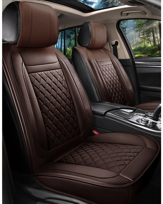 제니븐 자동차 시트커버 교체 차 차량용 보호매트 가죽 카시트 운전석 SF-590, 1개, SF-590 앞좌석 브라운1p