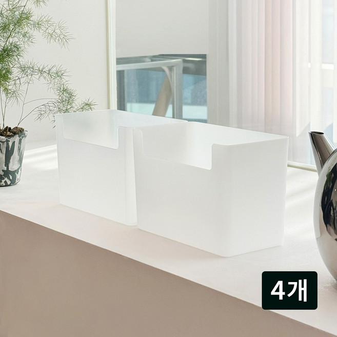 [달링룸] MOND 국산 프리미엄 욕실 정리함, 4개, 반투명