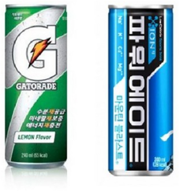 게토레이 파워에이드 240ml 각 15입 총 30입, 1세트