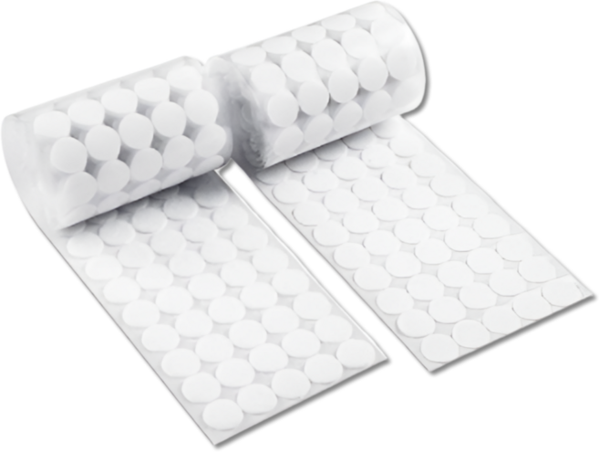 펴나나다 원형 벨크로 테이프 10mm, 50세트, 화이트