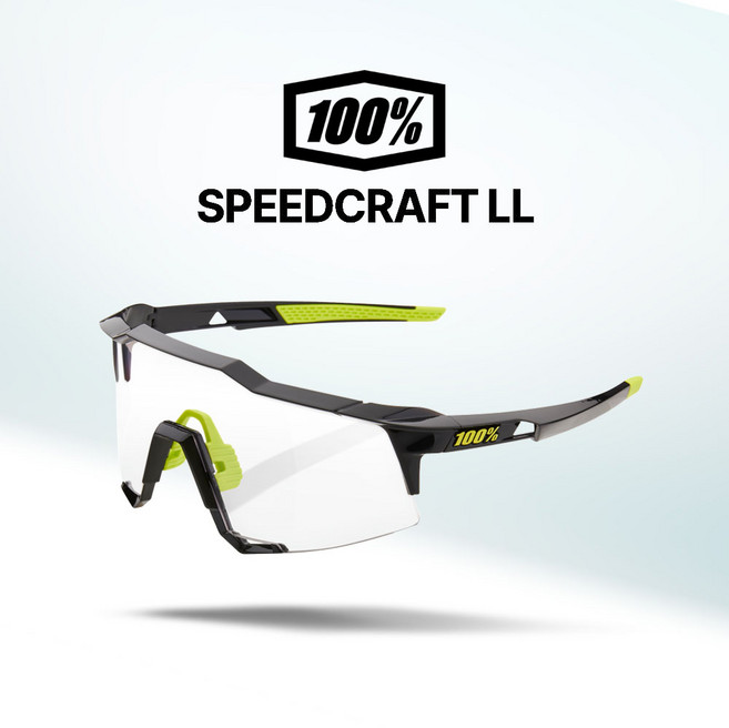 100% 고글 스피드크래프트 LL 자전거 야구 골프 스포츠 선글라스 100퍼센트 100프로(07), 10.글로스블랙/변색(11), 1개