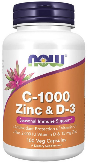 나우푸드 C-1000 아연 & D-3 베지 캡슐, 1개, 100정