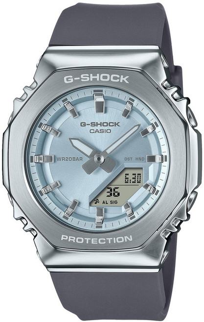 CASIO 卡西歐 G-SHOCK 金屬錶殼 20BAR 女性運動手錶 GM-S2110-2AJF