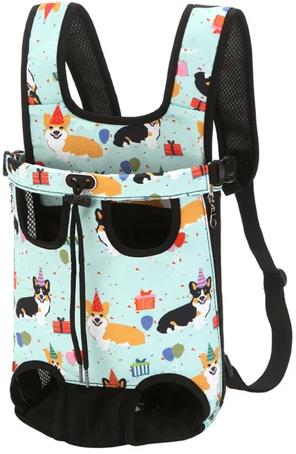 조정 가능한 고양이 캐리어 가방 애완 동물 더블 어깨 배낭 휴대용 야외 여행 캠핑 하이킹 개, 01 XL-in 9kg, 16 Upgraded Corgi A