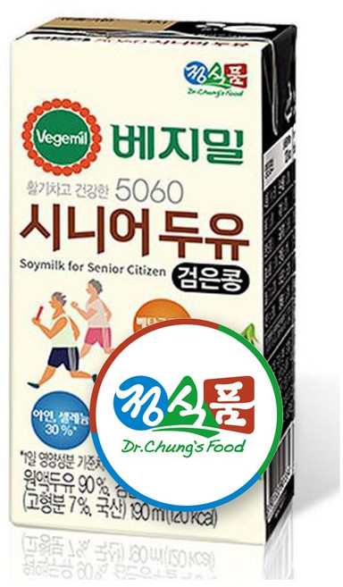 베지밀 5060 시니어 두유 검은콩, 190ml, 64개