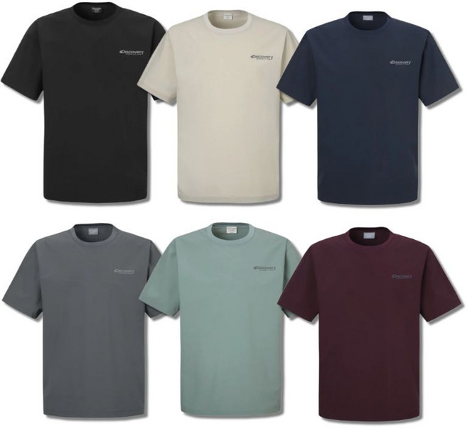 백화점정품 디스커버리 남녀공용 반팔 티셔츠 우븐 반소매 데일리 베이직 여름 상의