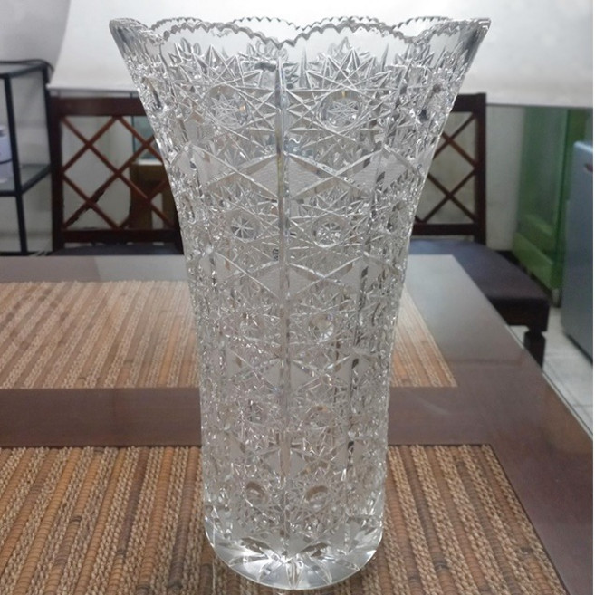 24%PbO 핸메이드 초대형 크리스탈 POT VASE (40cm.h)