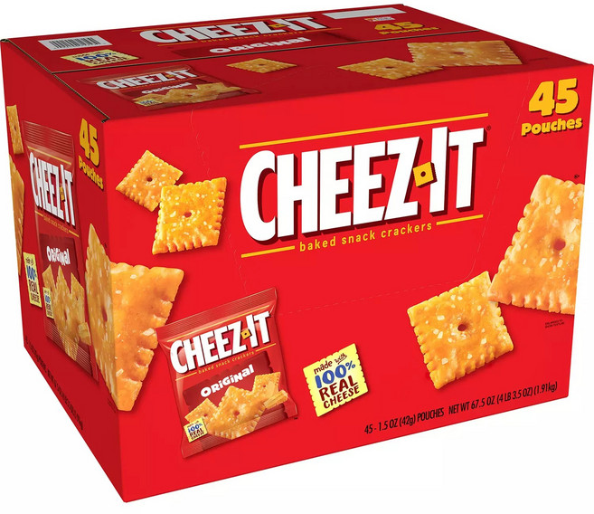 캘로그 치즈-잇 오리지널 스낵 크래커 (45팩), 1.91kg, 1박스