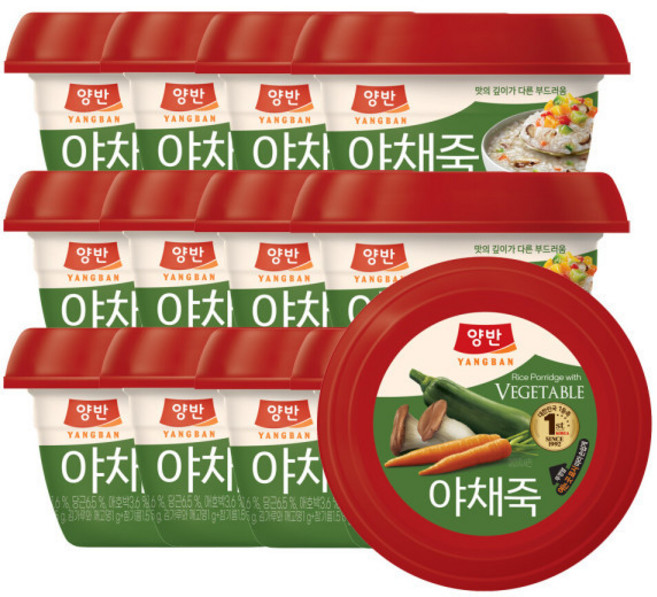 동원 양반 야채죽 287 5g 12개, 287.5g