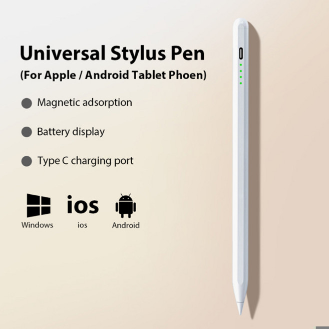 Microsoft Surface Pro 11/10/9/8/7/6/5/4/3 용 호환 용품 액티브 스타일러스 펜 Surface Go 3 2 10.5 용 태블릿 터치 연필 드로잉, [05] general white, 1개