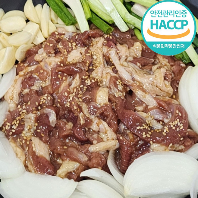 국내산 유황 무항생제 간장 오리 주물럭 불고기 로스 구이 300g, 1개