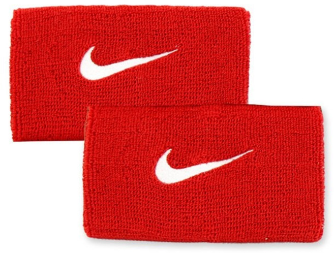 나이키 스우시 와이드 손목밴드, 레드, 1개