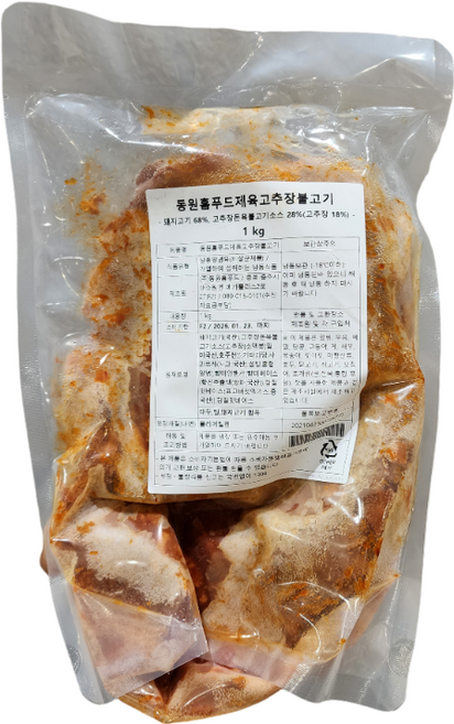 동원 홈푸드 비셰프 제육 고추장불고기 1kg 제육볶음, 1개