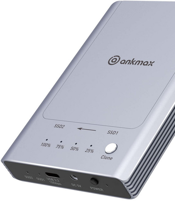 Ankmax NVMe M.2 M2U32C SSD 2 USB3.2 10Gbps SSD 듀플리케이터 듀얼 베이 오프라인 클론
