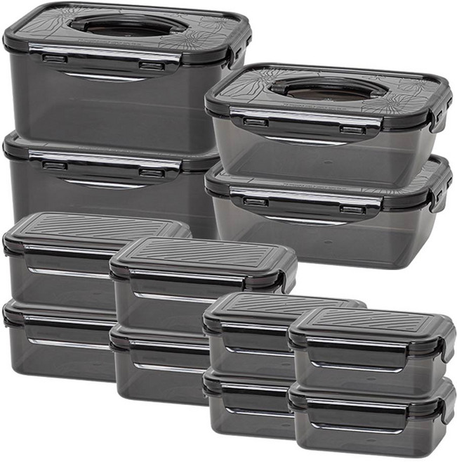 이지앤프리 블랙락 에디션 밀폐용기 C 12종 세트, 1세트, 4종 12p