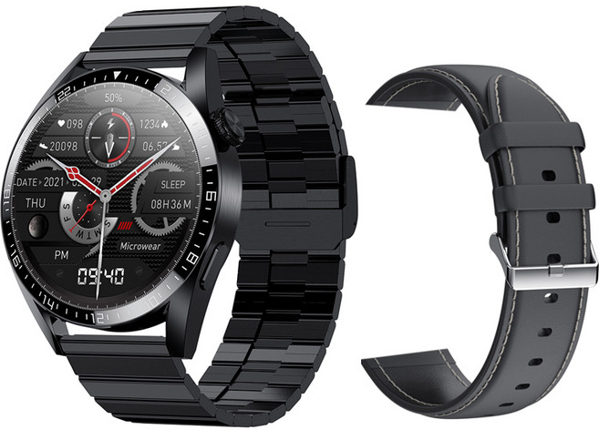 시계 GT3 스마트 시계 남자 안드로이드 블루투스 Smartwatch 2022, Bl St-Bl Le