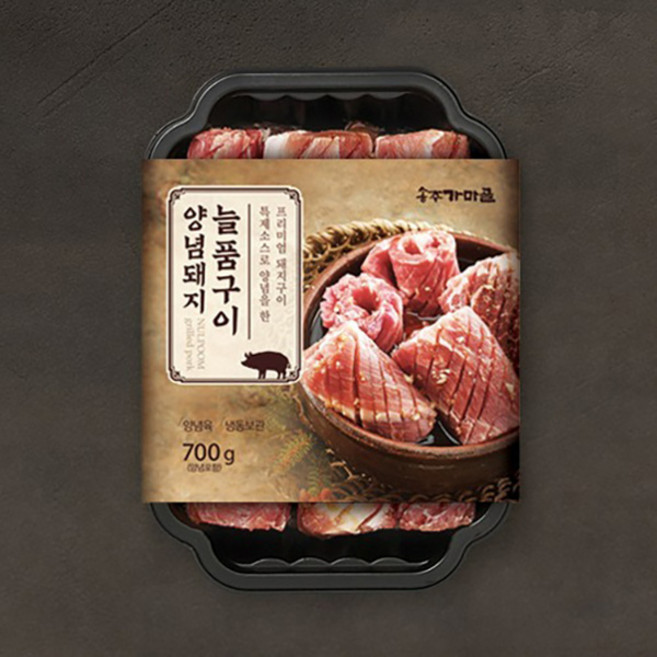 송추가마골 양념돼지 늘품구이 1팩 (4대), 700g, 1개