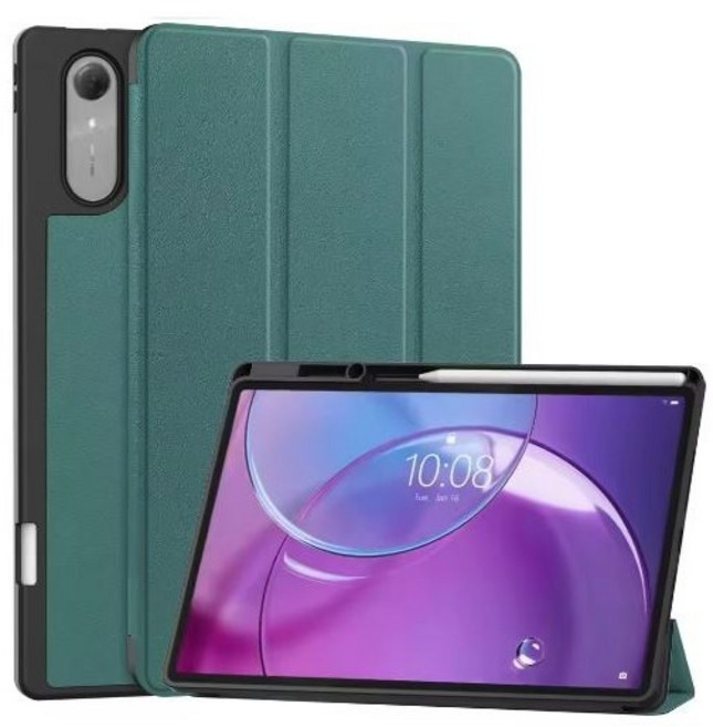 케이스나라 레노버 Idea Tab Pro Gen2 아이디어탭 프로 2세대/샤오신 패드 프로 GT 13 AI 호환 케이스 북커버 펜슬 수납, 1개, 초록색