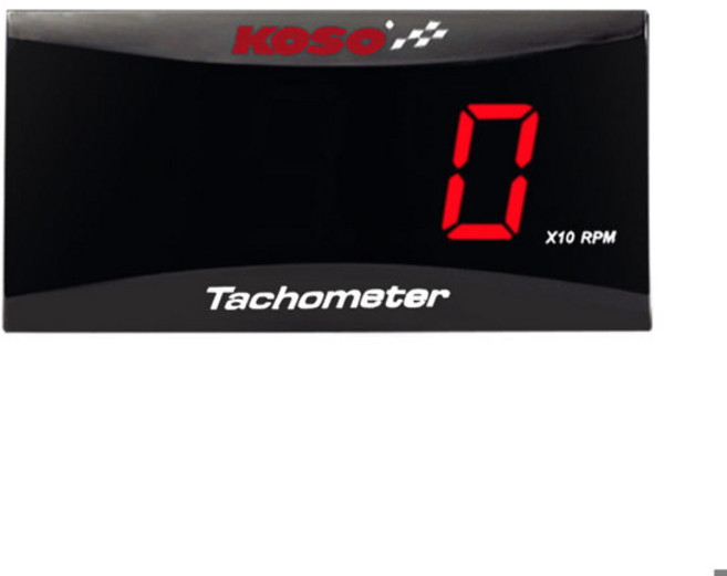 KOSO RPM 미니 오토바이 LCD 디지털 디스플레이 엔진 타코 Yamaha Suzuki Kawasaki 용 범용 타코 게이지, 09 RED, 1개