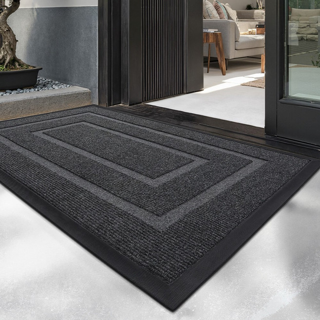 DEXI 1개 현관매트 바닥 출입구 발판 매트 웰컴 현관 미끄럼방지 현관 발매트 패턴 베란다 신발장, D