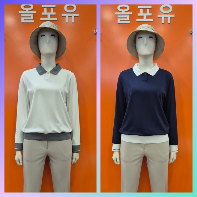 올포유 너무 편한 데일리룩 여성 요꼬에리 솔리디쉬 티셔츠 AWTPN2468&100 915