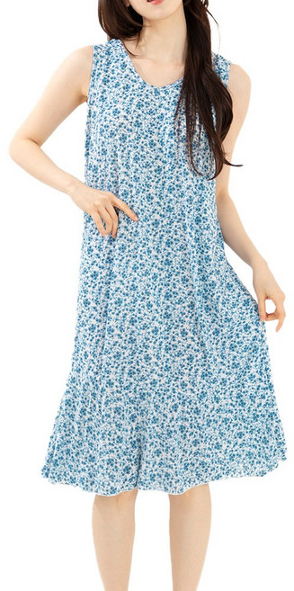 시크나인 냉장고 원피스 잠옷 여름 홈웨어 나시 끈나시 프릴소매 반팔 꽃무늬 8종