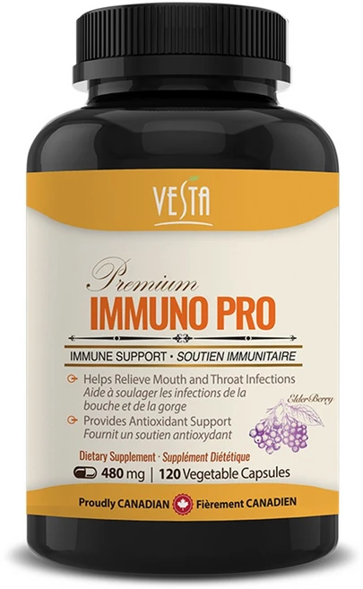 [캐나다본사 빠른직구] 베스타 이뮤노프로 엘더베리 프로폴리스 캡슐 영양제 환절기 건강관리 온가족용, 1개, 120정 - 쿠팡
