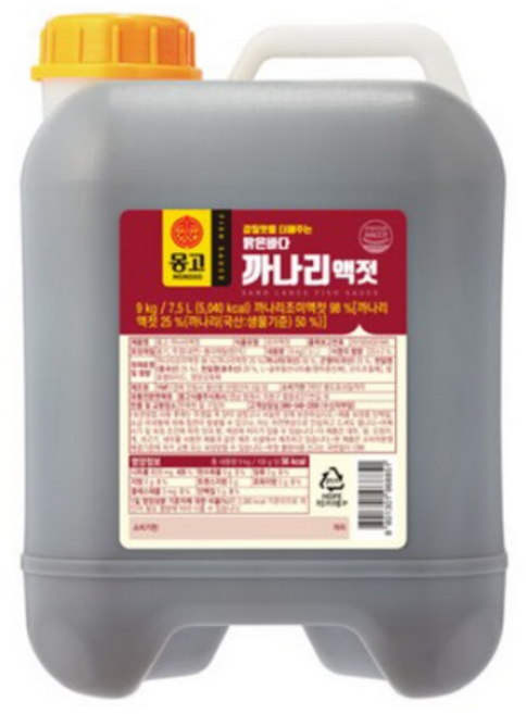 몽고 맑은바다 까나리액젓 () / 마산몽고간장, 1개, 9kg