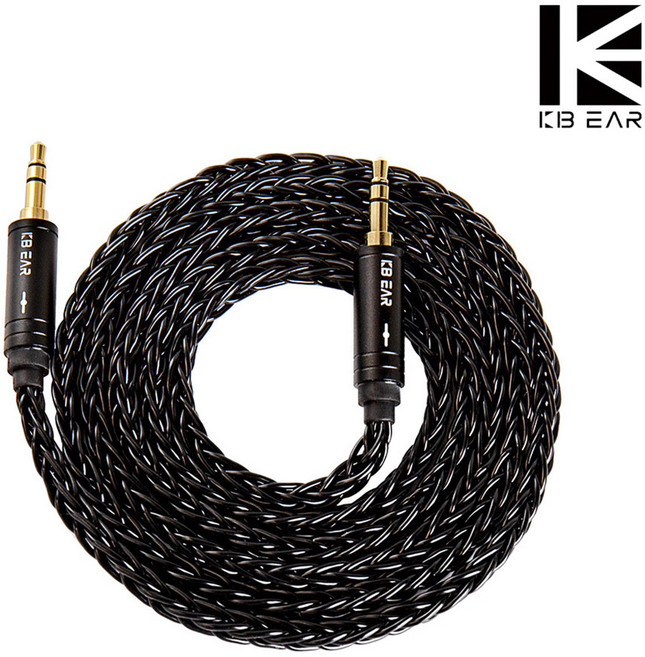 KBEAR AUX 케이블 8코어 4N 3.5mm AUX08, AUX08 (J100)