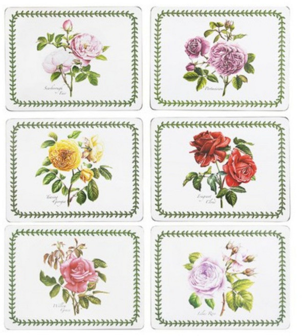 포트메리온 보타닉가든 테이블매트 로즈 6종 세트, 로즈6종, 30.5*23, 1세트