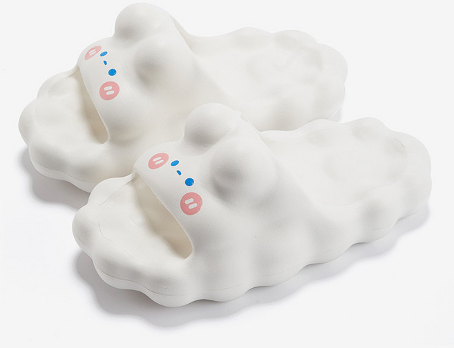 무드베이지 여성 몽글 구름 3CM 푹신한 슬리퍼