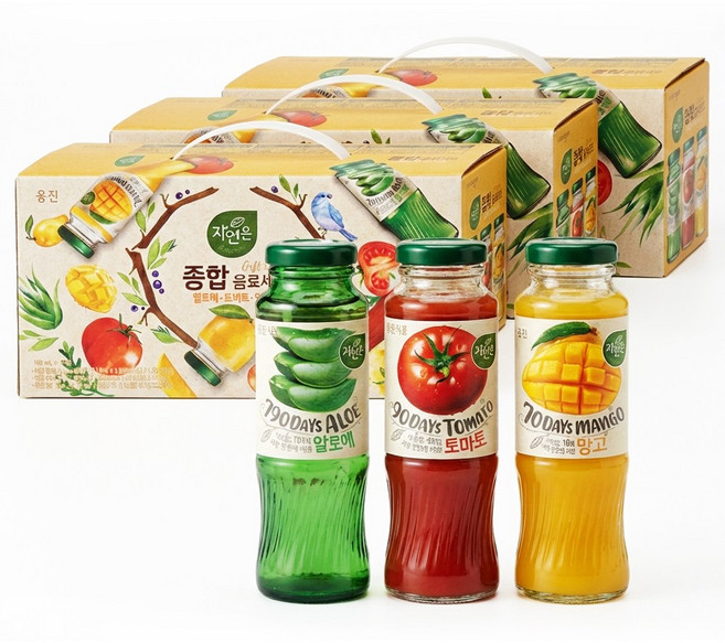 자연은 종합음료세트, 36개, 180ml