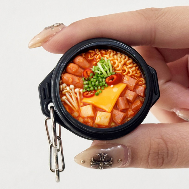 뚝배기키링 키캡 키보드 키링, 1개, 4. 부대찌개 [키링]