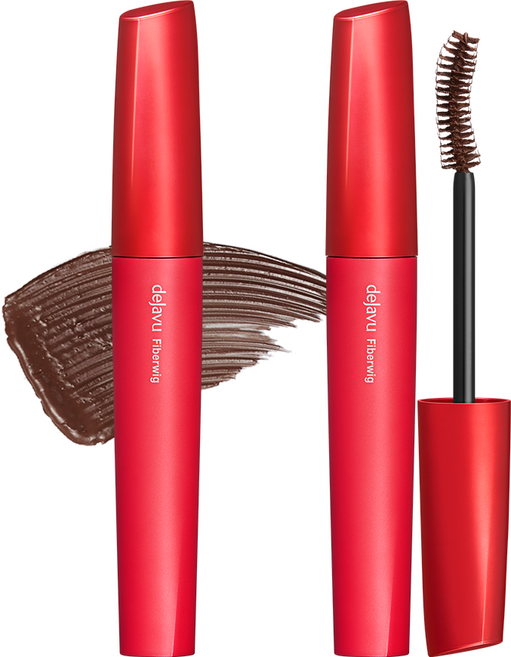 (공식) [1+1] 데자뷰 번짐없는 파이버윅 울트라 롱 마스카라, 브라운, 1개