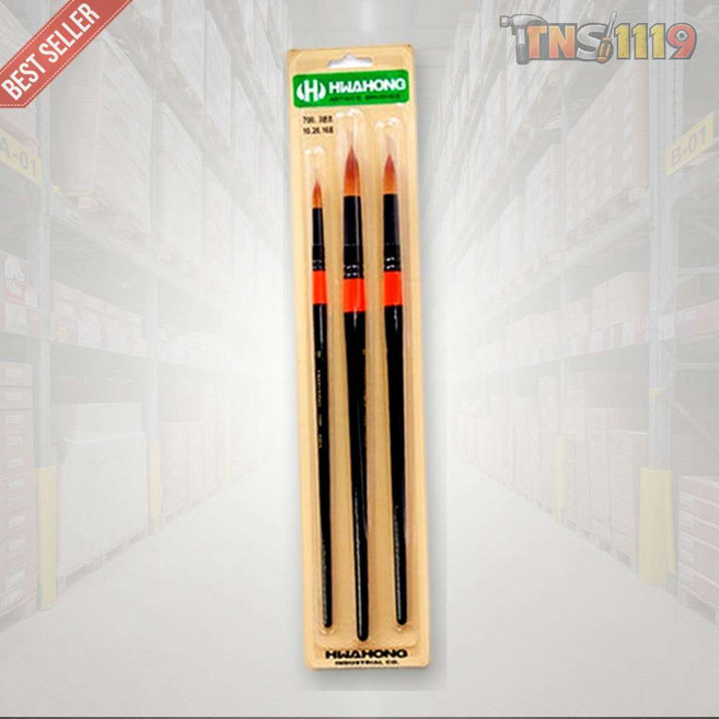 티엔에스 화홍 수채화붓 700R 3본조 A세트 10호 16호 20호