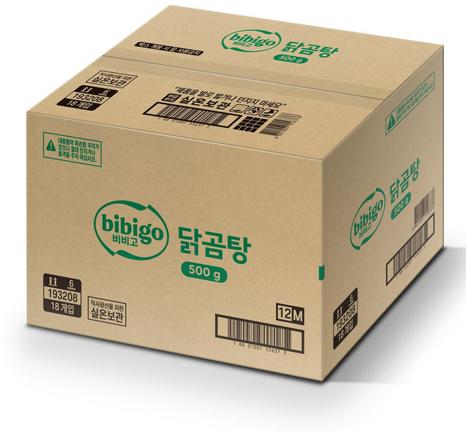 비비고 닭곰탕, 500g, 18개