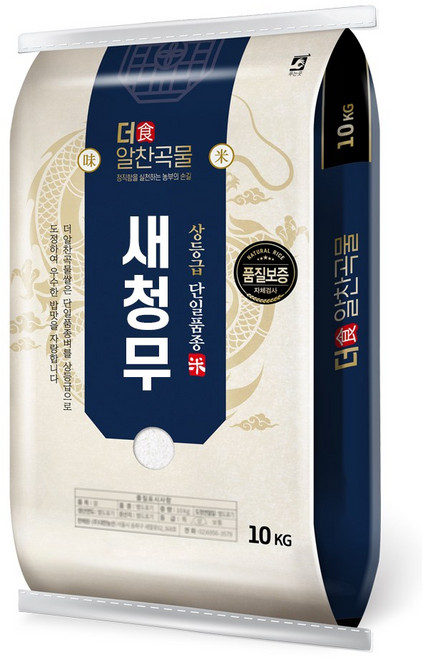 더알찬곡물 새청무 쌀 10kg / 25년산 햅쌀 / 상등급 단일품종 안전박스포장, 1개