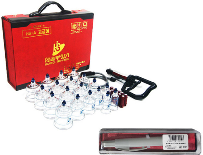 한솔부항기 19컵+힌솔의료기 PVC 사혈기, 1세트