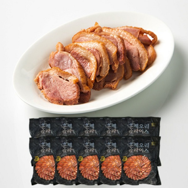 반찬단지 훈제오리슬라이스 800g, 10개