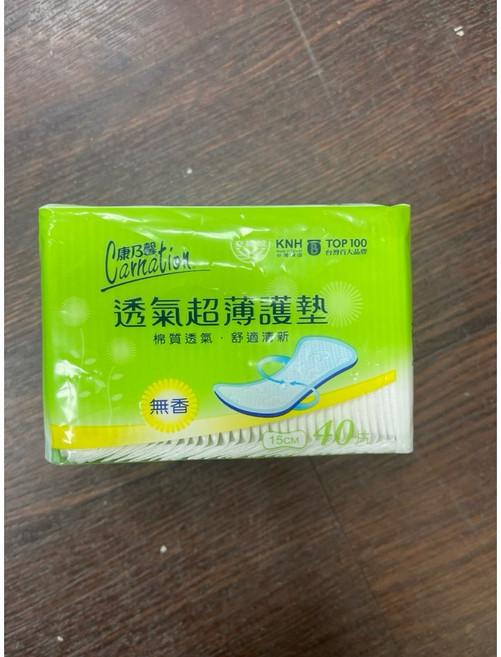 康乃馨 透氣超薄護墊 40片裝, 1個, 無香