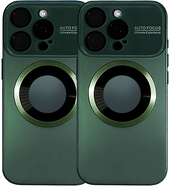 리네시 1+1 2개 맥세이프 초슬림 아이폰 호환 티타늄 휴대폰 케이스