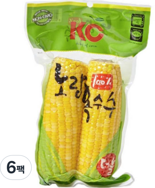 킹오브콘 노랑옥수수 2p, 500g, 6개