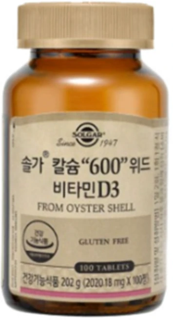 솔가 칼슘 600 위드 비타민 D3, 202g, 1개 - 쿠팡