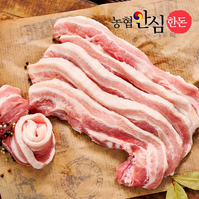 [포정해우] 구이용 농협안심한돈 냉장 삼겹살, 3개, 500g